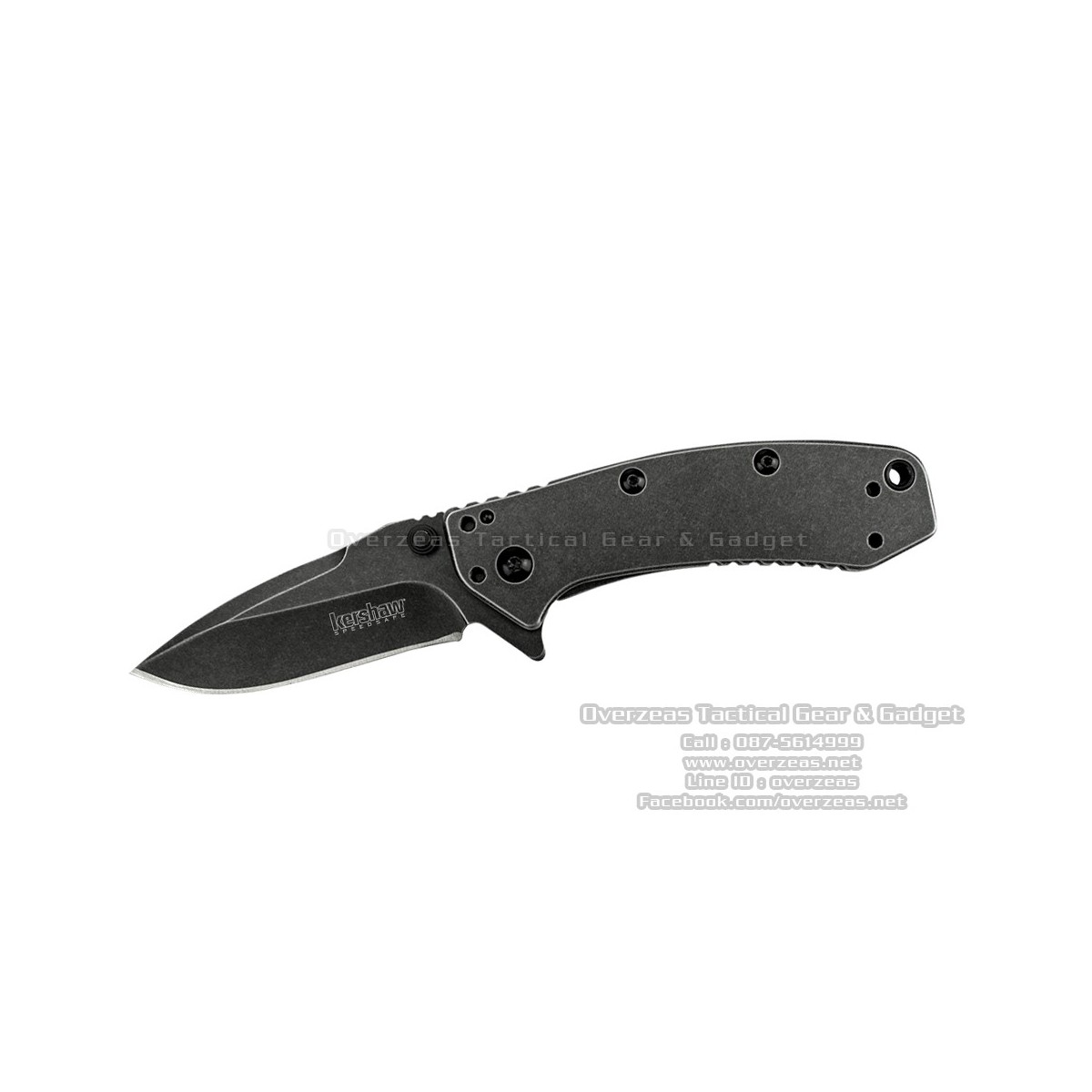 มีดพับ Kershaw Cryo Assisted Opening Knife (2.75" BlackWash) 1555BW