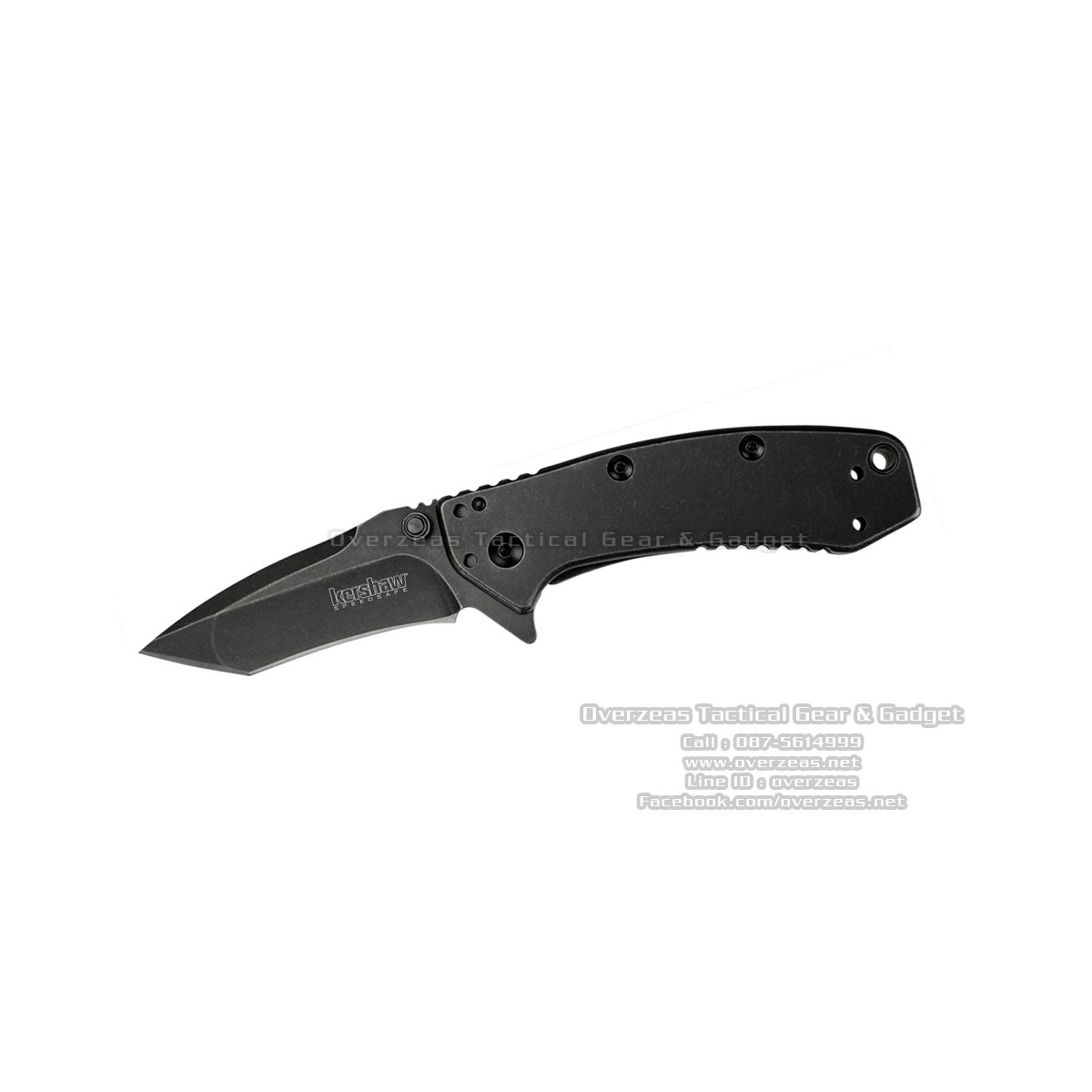 มีดพับ Kershaw Cryo Tanto Assisted Opening Knife (2.75" BlackWash) 1555TBW