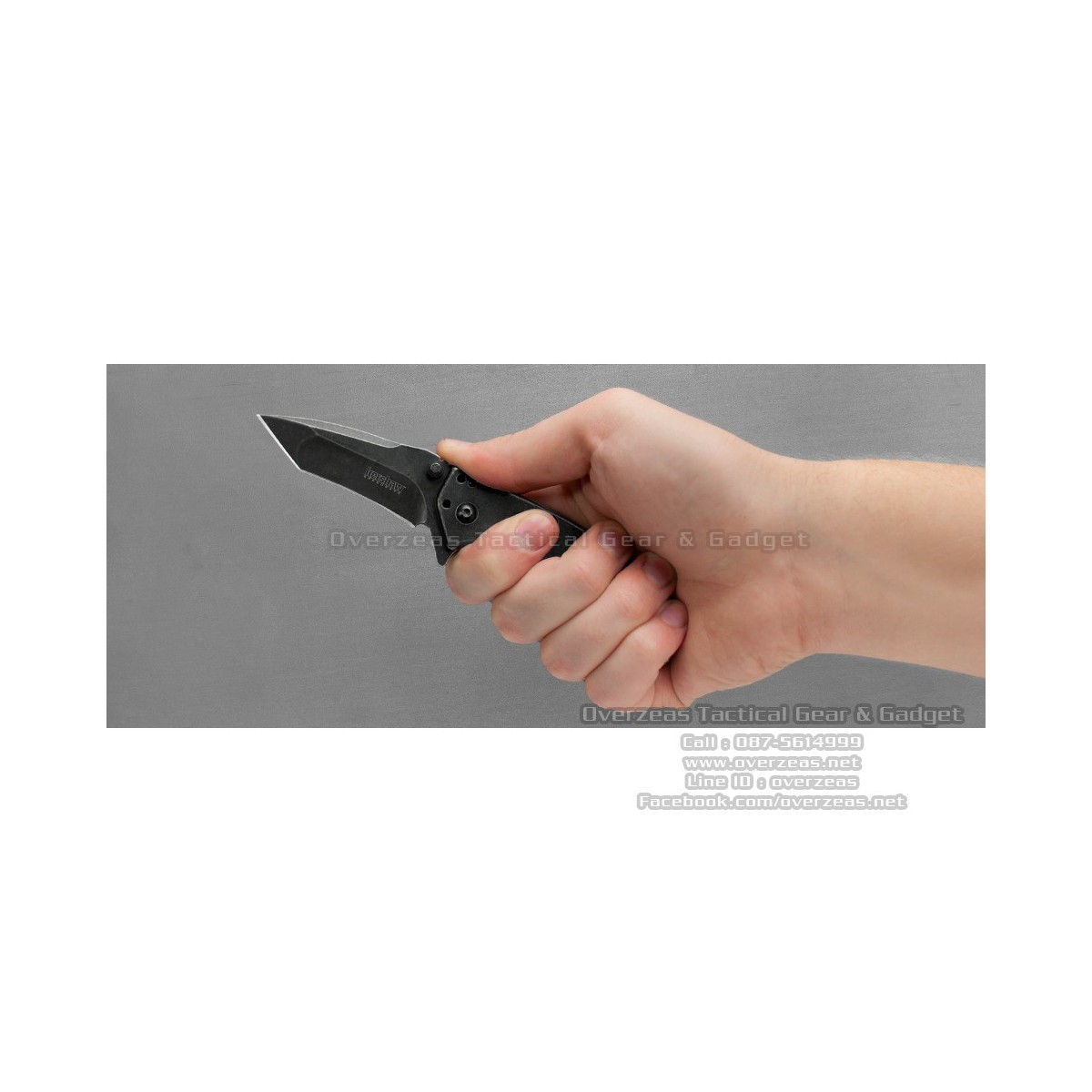 มีดพับ Kershaw Cryo Tanto Assisted Opening Knife (2.75" BlackWash) 1555TBW