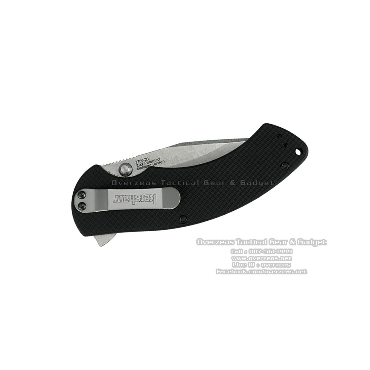 มีดพับ Kershaw Rake Composite Assisted Opening Knife (3.5" Stonewash) 1780CB