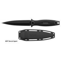 มีดใบตาย ห้อยคอ Kershaw Secret Agent Boot Knife Fixed Blade (3.5" Black Plain) 4007