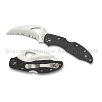 มีดพับ Spyderco Byrd Hawkbill Lockback Knife FRN (2.875" Satin Serr) BY22SBK