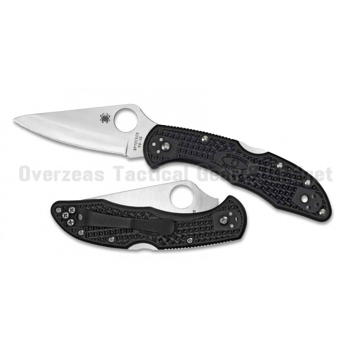 มีดพับ Spyderco Delica 4, Black FRN Handle, Plain, C11PBK