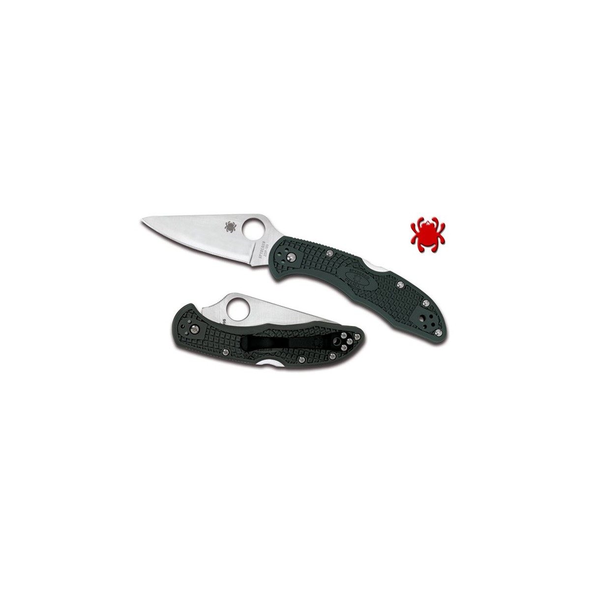 มีดพับ Spyderco Delica 4 Knife Green FRN ZDP-189 Folder (2.88" Satin Plain) C11PGRE