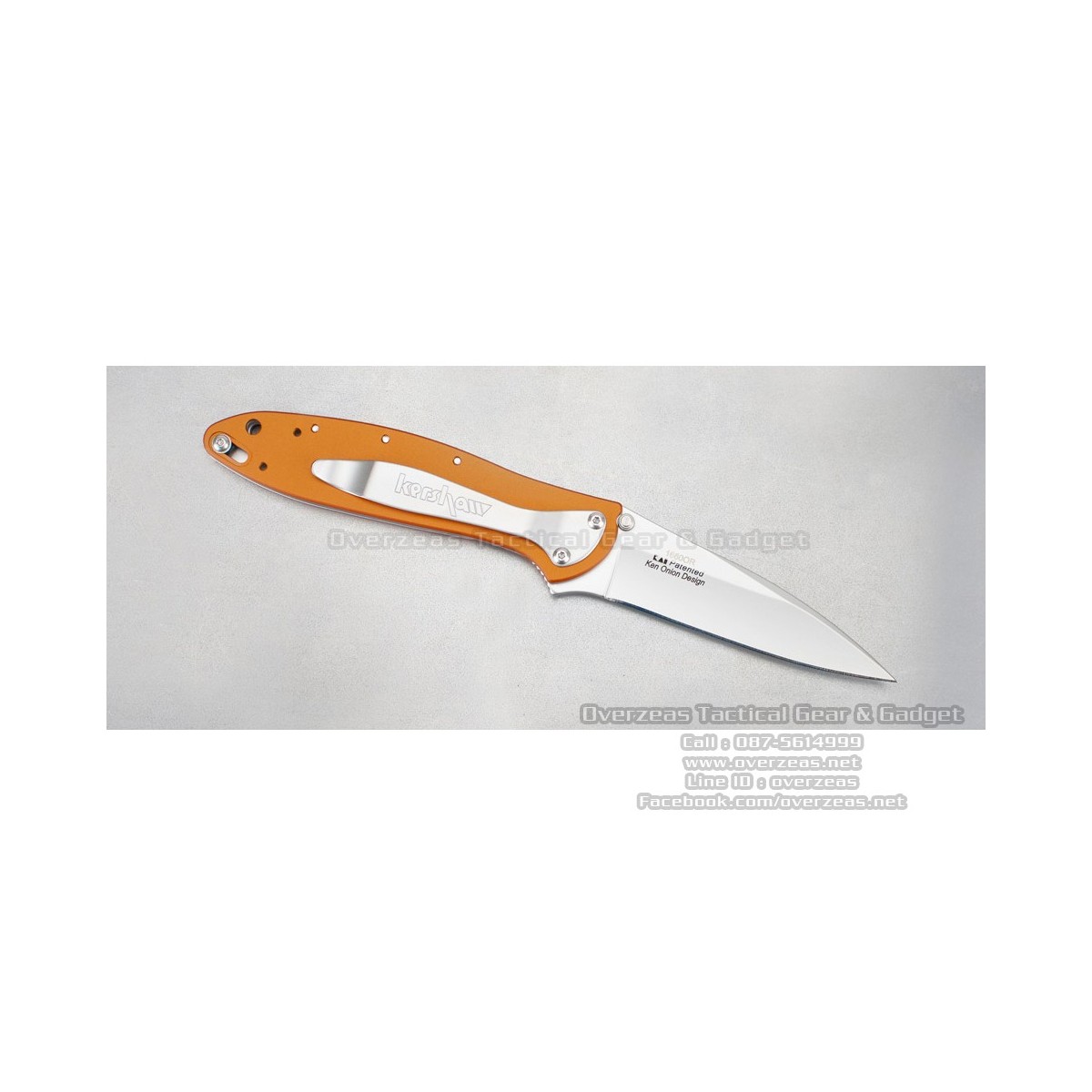 มีดพับ Kershaw Leek Assisted Opening Knife Orange (3" Bead Blast) 1660OR