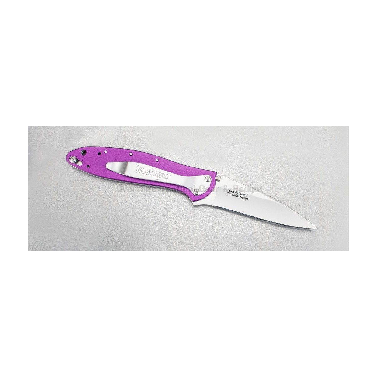 มีดพับ Kershaw Leek Assisted Opening Knife Purple (3" Bead Blast) 1660PUR