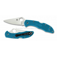 มีดพับ Spyderco Delica 4 Knife Flat-Ground Blue FRN (2.88" Satin Plain) C11FPBL