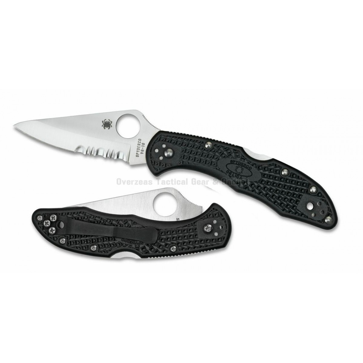 มีดพับ Delica 4, Black FRN Handle, VG-10,ComboEdge,C11PSBK