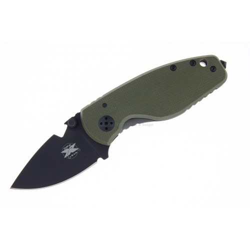 มีดพับ DPx HEAT/F Frame Lock Knife OD Green G-10 Titanium (2.375" Black)