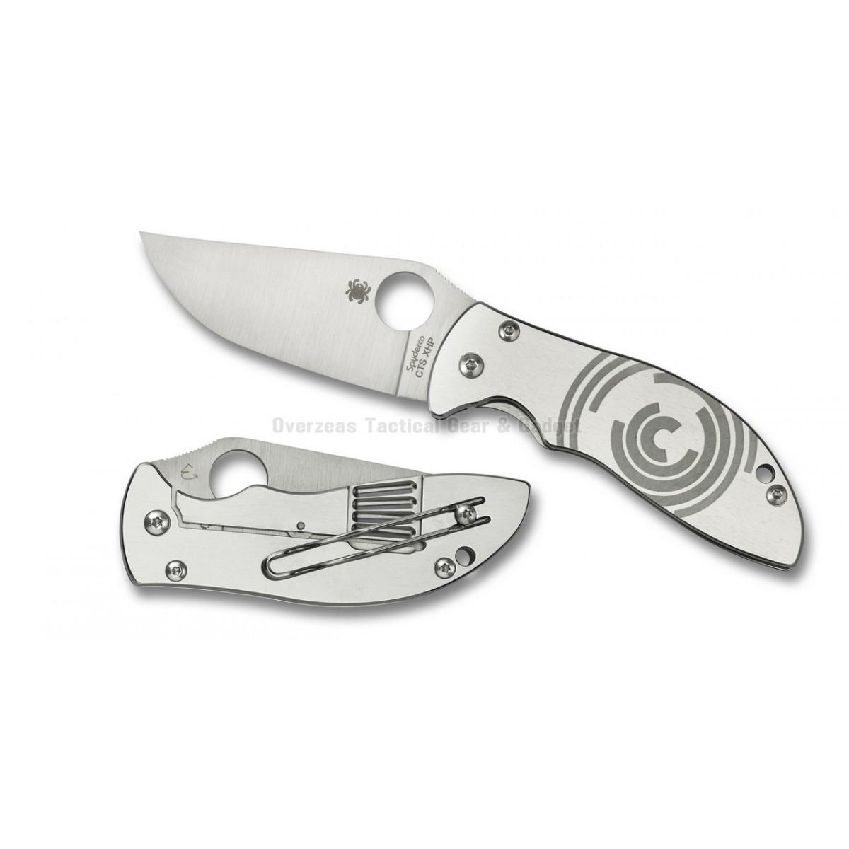 มีดพับ Spyderco Foundry Frame Lock Knife Stainless Steel (3.33" Satin) C160P