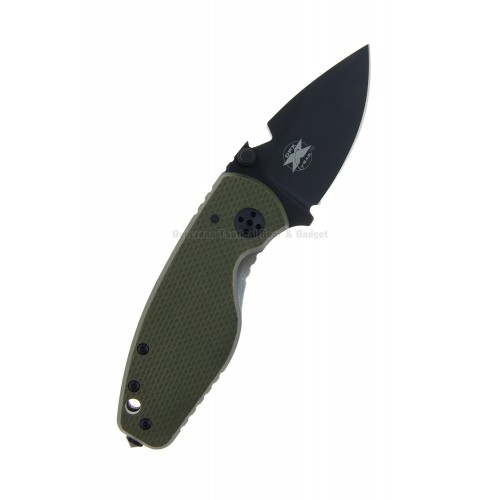 มีดพับ DPx HEAT/F Frame Lock Knife OD Green G-10 Titanium Left Hand(2.375" Black) DPHTF003
