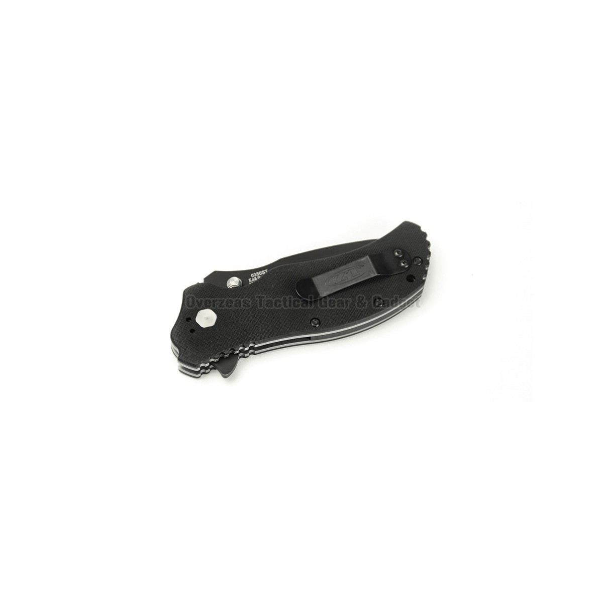 มีดพับ Zero Tolerance 0350ST Assisted Opening Knife Black G-10 (3.25" Black Serr) ZT