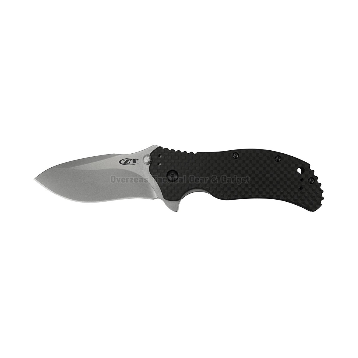 มีดพับ Zero Tolerance 0350SWCF Assisted Opening Knife Carbon Fiber (3.25" Stonewash) ZT0350SWCF