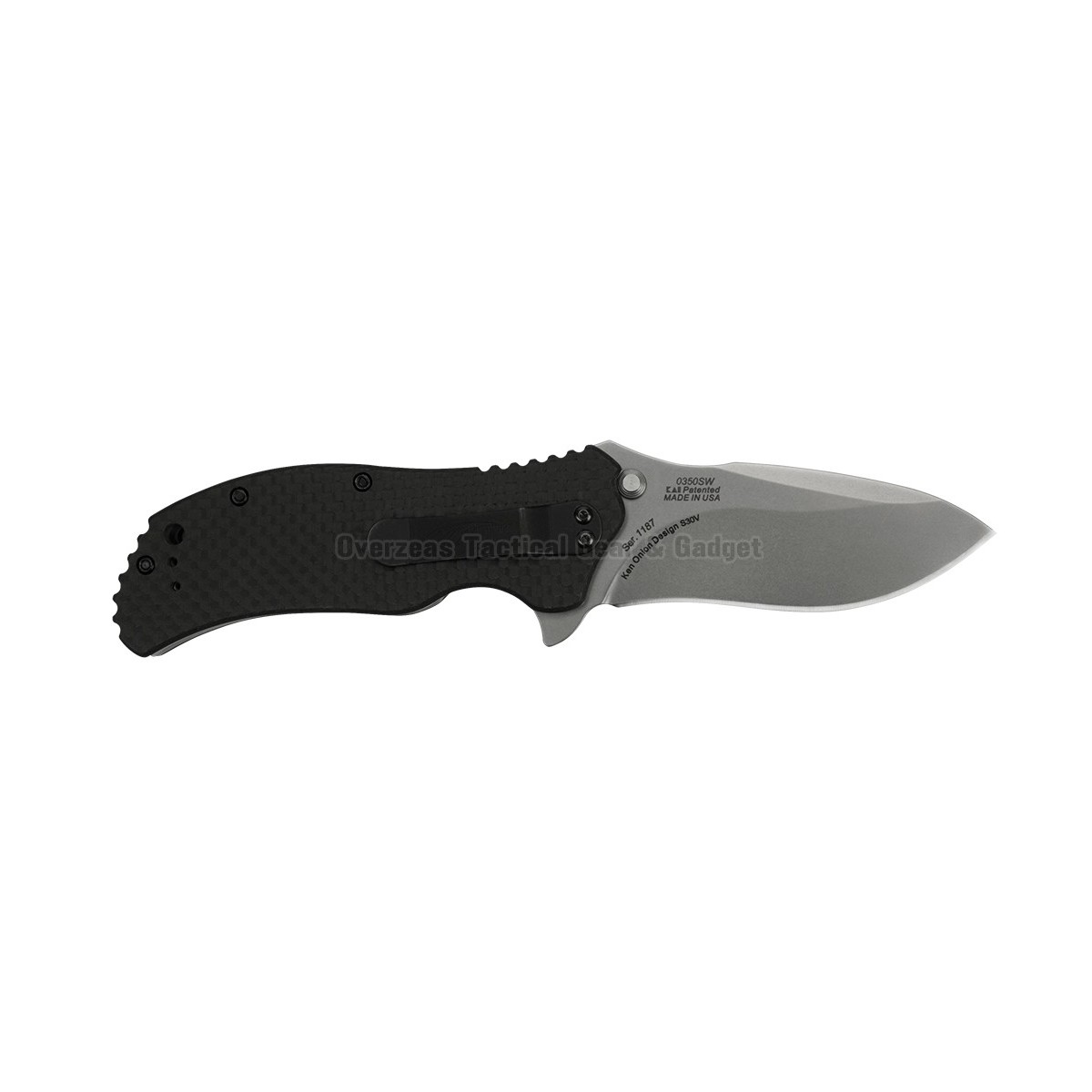 มีดพับ Zero Tolerance 0350SWCF Assisted Opening Knife Carbon Fiber (3.25" Stonewash) ZT0350SWCF