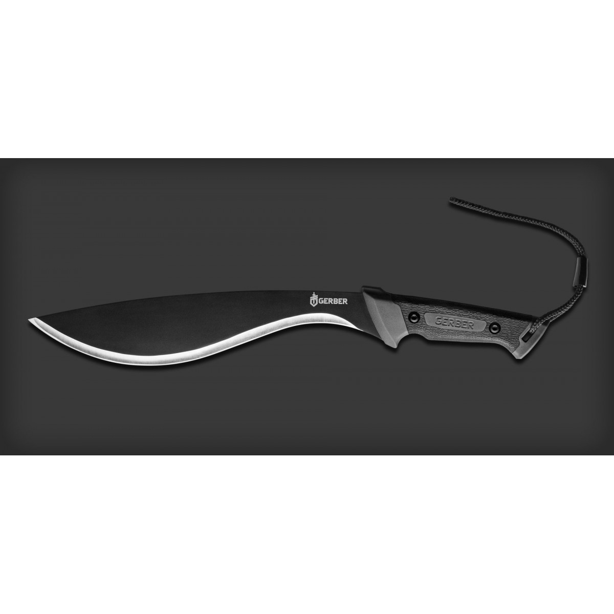 มีดเดินป่า มีดใบตาย Gerber Gator Kukri Machete (12" Black) 31-002074