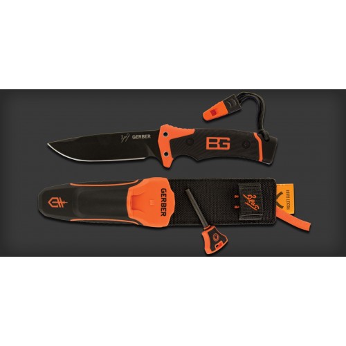 มีดเดินป่า มีดใบตาย Gerber Bear Grylls Ultimate Pro Fixed Blade Survival Knife (4.8" Black) 31-001901