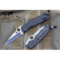 Spyderco Terzuola Folding Knife 3" S30V Plain Blade, Carbon Fiber Handle