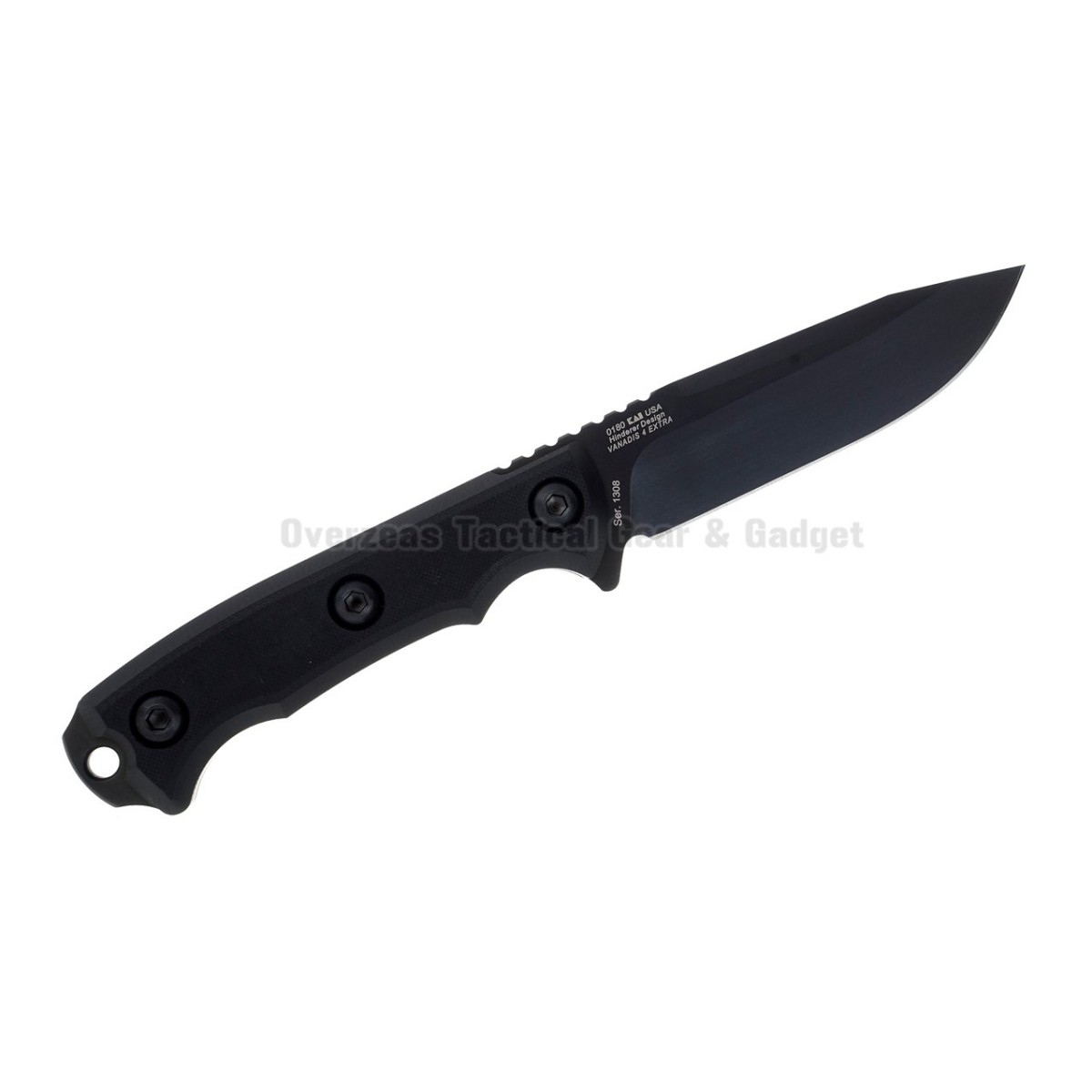 มีดเดินป่า มีดใบตาย Zero Tolerance 0180 Hinderer Field Tac Fixed Blade Knife G-10 (4.25" Black) ZT0180