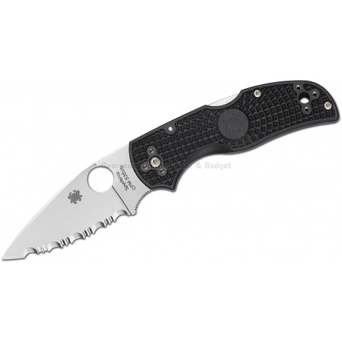 มีดพับ Spyderco Native 5 Lightweight S35VN Knife FRN (3" Satin Full Serr) C41SBK5