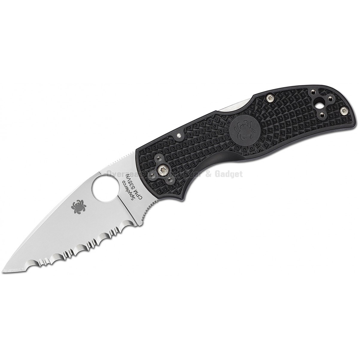 มีดพับ Spyderco Native 5 Lightweight S35VN Knife FRN (3" Satin Full Serr) C41SBK5