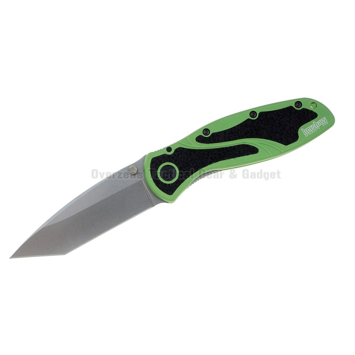 มีดพับ Kershaw Blur Tanto Assisted Opening Knife Green (3.375" Stonewash) 1670GRNBDZ *Limited Edition*