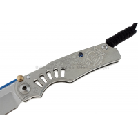 มีดพับ Chris Reeve Ti-Lock Blue Steam Knife Titanium (3.25" Stonewash) ** Limited Edition **