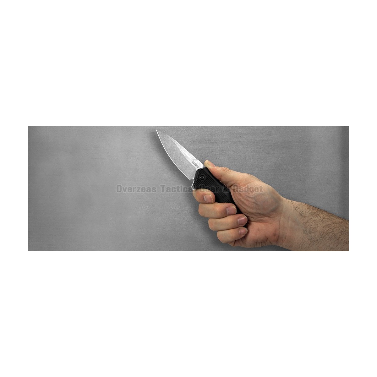 มีดพับ Kershaw Link Drop Point Knife Black GFN (3.25" Stonewash) 1776