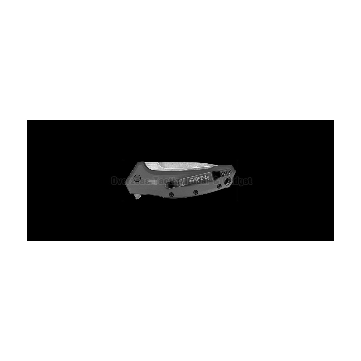 มีดพับ Kershaw Link Drop Point Knife Gray Aluminum (3.25" BlackWash) 1776GRYBW