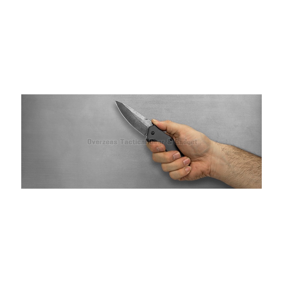 มีดพับ Kershaw Link Drop Point Knife Gray Aluminum (3.25" BlackWash) 1776GRYBW