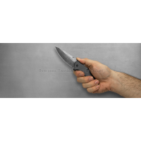 มีดพับ Kershaw Link Drop Point Knife Gray Aluminum (3.25" BlackWash) 1776GRYBW