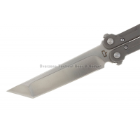 มีดบาลิซอง Quartermaster QBS1 Marty McFly Butterfly Knife (4" Satin) QTRMSTR B2TF2