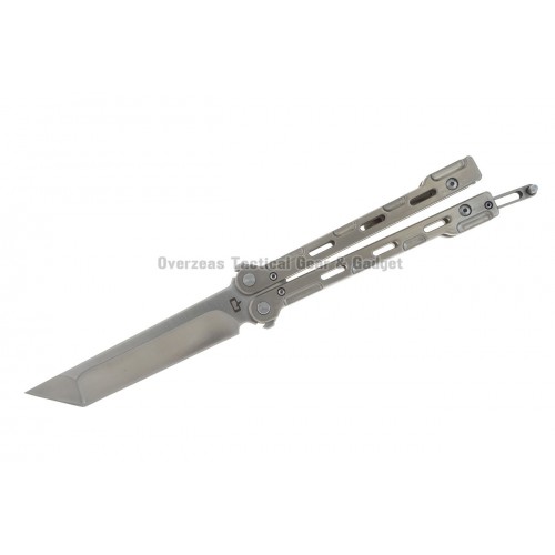 มีดบาลิซอง Quartermaster QBS1P Marty McFly Butterfly Knife (4" Satin) QTRMSTR B2TF2