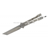 มีดบาลิซอง Quartermaster QBS1P Marty McFly Butterfly Knife (4" Satin) QTRMSTR B2TF2