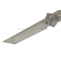 มีดบาลิซอง Quartermaster QBS1P Marty McFly Butterfly Knife (4" Satin) QTRMSTR B2TF2