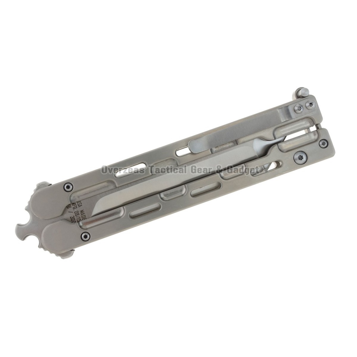 มีดบาลิซอง Quartermaster QBS1P Marty McFly Butterfly Knife (4" Satin) QTRMSTR B2TF2