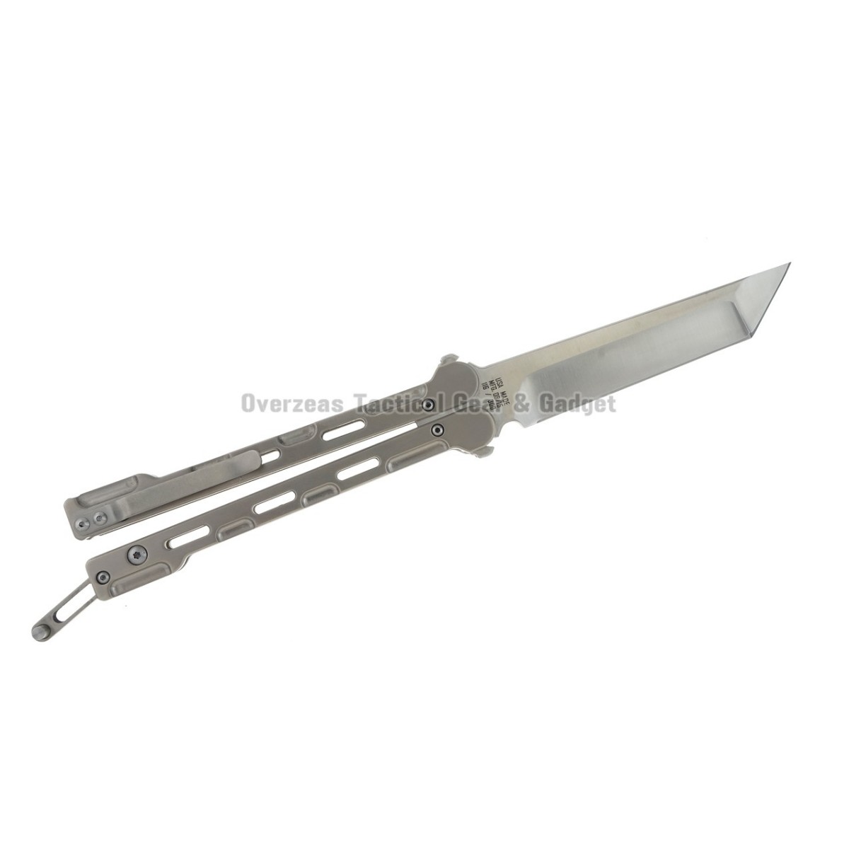 มีดบาลิซอง Quartermaster QBS1P Marty McFly Butterfly Knife (4" Satin) QTRMSTR B2TF2