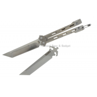 มีดบาลิซอง Quartermaster QBS1P Marty McFly Butterfly Knife (4" Satin) QTRMSTR B2TF2