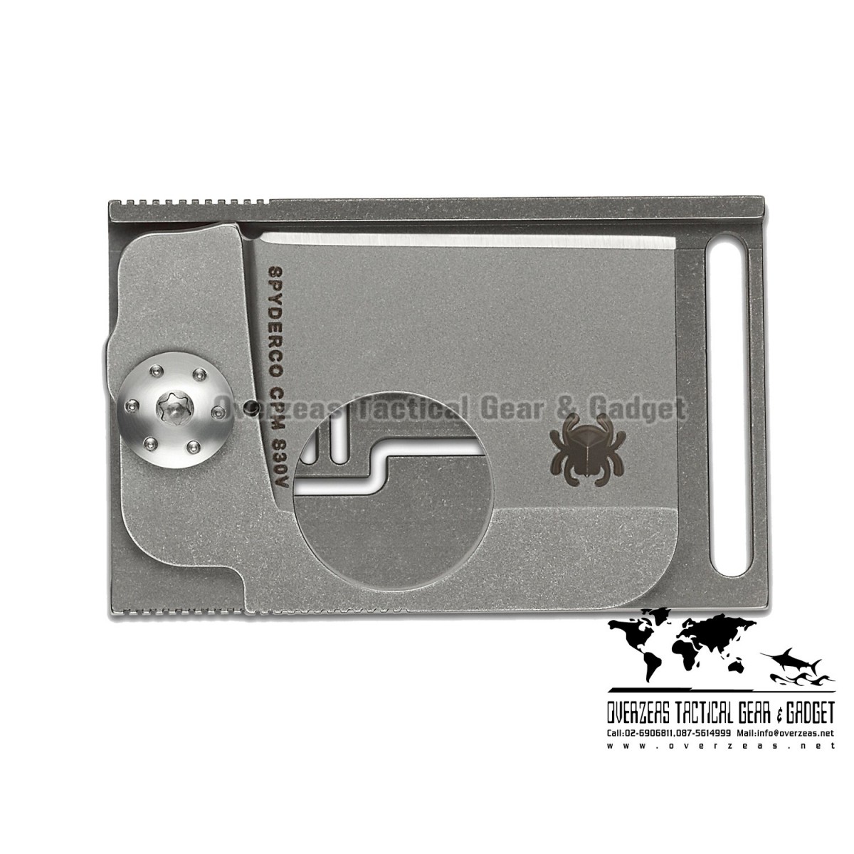 มีดพับ Spyderco Squarehead Folder Frame Lock Knife (1.3" Stonewash) C193TIP