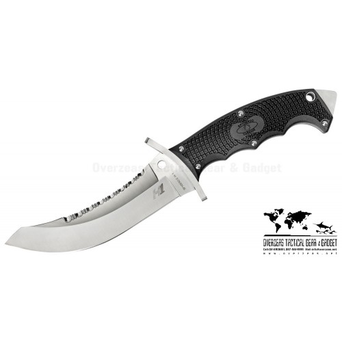 มีดพับ Spyderco  Warrior Combat Knife 5-11/16" H1 Satin Plain and Serrated Blade, FRN Handles (FB25PSBK)