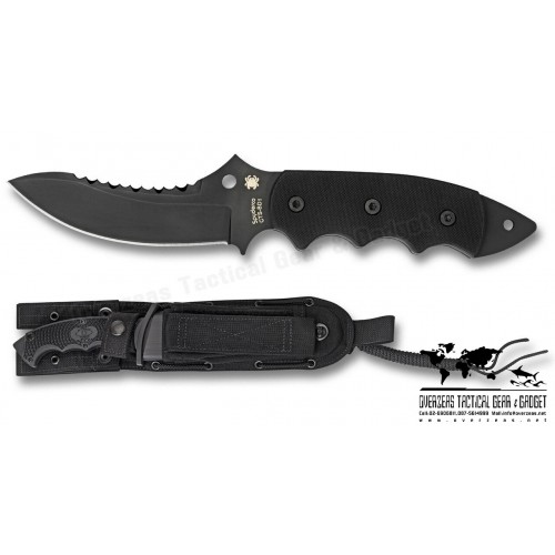 มีดใบตาย Spyderco Pygmy Warrior Fixed Blade Knife (4.6" Black) FB29GPS