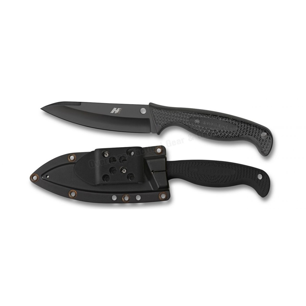 มีดใบตาย มีดดำน้ำ Spyderco Aqua Salt Fixed Blade Dive Knife (4.69" Black Plain) FB23PBBK