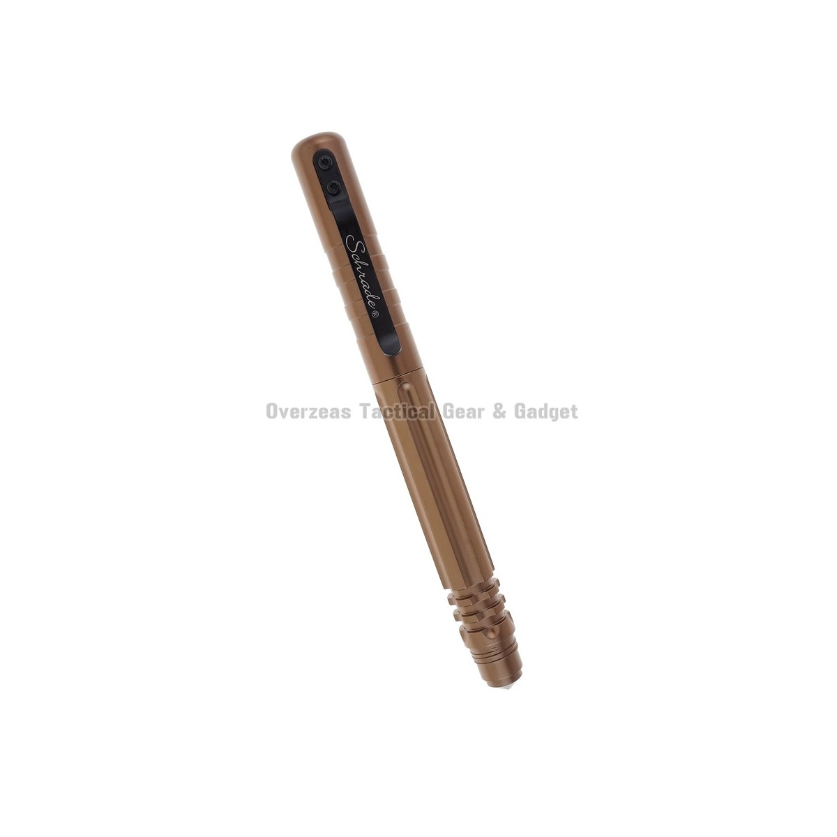 ปากกาแทคติคอล ต่อสู้ ป้องกันตัว Schrade Tactical Pen & Defense Tool - Brown (Fountain & Rolling Ball) SCPEN3BR