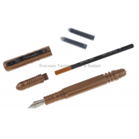 ปากกาแทคติคอล ต่อสู้ ป้องกันตัว Schrade Tactical Pen & Defense Tool - Brown (Fountain & Rolling Ball) SCPEN3BR