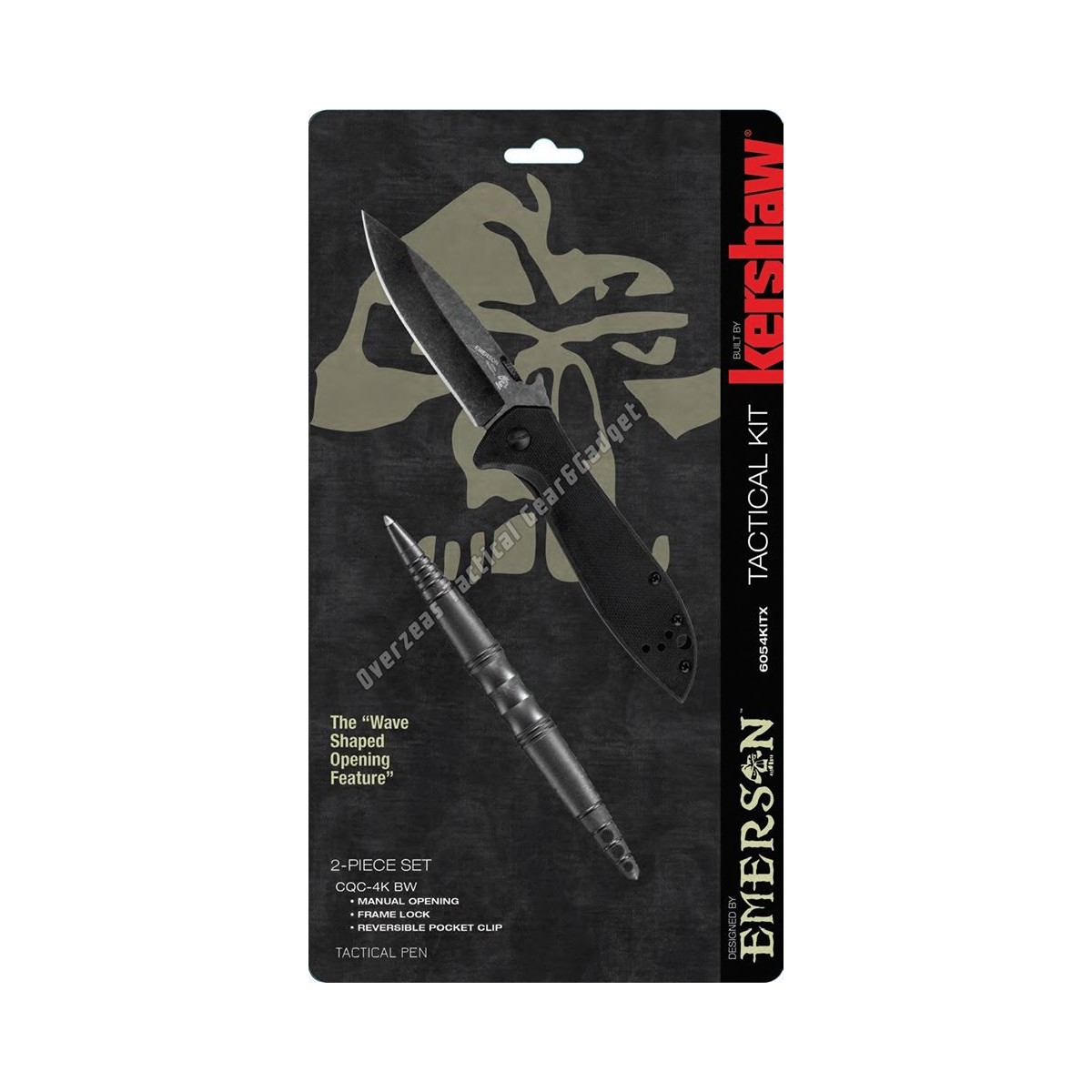ชุดคอมโบสุดคุ้ม Kershaw Emerson Tactical Kit CQC-4K-BW + Tactical Pen (6054KITX)
