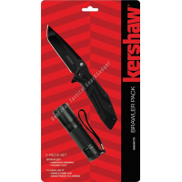 ชุดคอมโบสุดคุ้ม Kershaw Brawler Pack Assisted Opening Knife + ไฟฉาย LED Flashlight (1990KITX)
