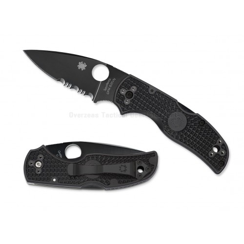 มีดพับ Spyderco Native 5 Lightweight S35VN Lockback Knife FRN (3" Black Serr) C41PSBBK5