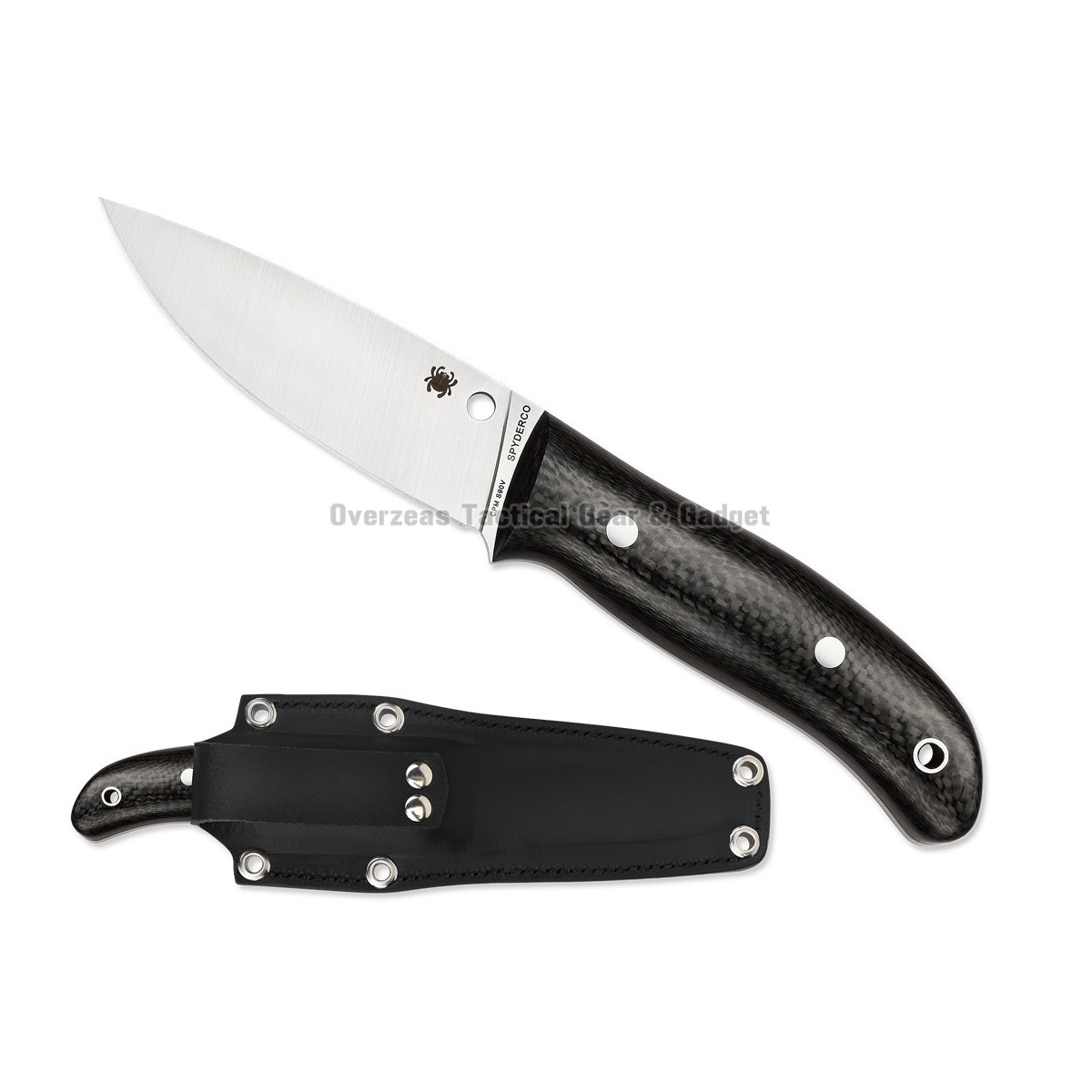 มีดใบตาย Spyderco Proficient Fixed Blade Knife Carbon Fiber (4" Satin) FB36CFP