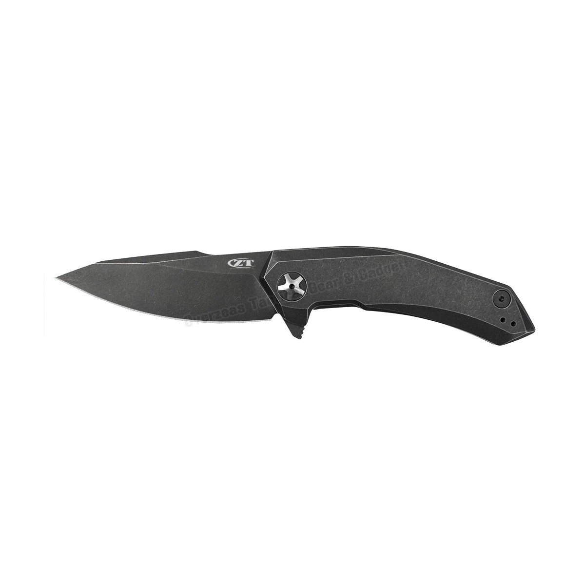 มีดพับ Zero Tolerance 0095BW Flipper Knife Blackwash Titanium (3.6" Blackwash) ZT0095BW