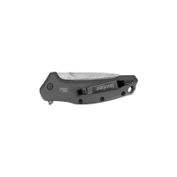 มีดพับ Kershaw Link Drop Point Knife Gray Aluminum (3.25" BlackWash Serr) 1776GRYBWST