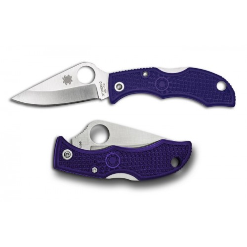 มีดพับพวงกุญแจ Spyderco Ladybug 3 Knife Purple FRN (1.94" Satin Plain) LPRP3